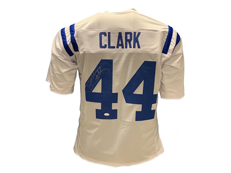 Dallas Clark Autographed White Custom Football Jersey JSA