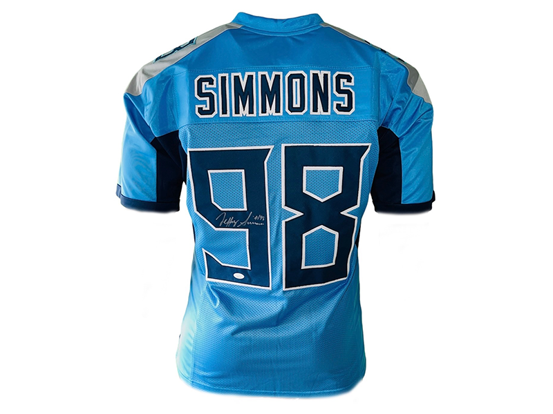 Jeffery Simmons Autographed Light Blue Tennessee Pro Style Football Jersey (JSA)