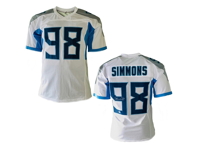 Jeffery Simmons Autographed White Tennessee Pro Style Football Jersey (JSA)