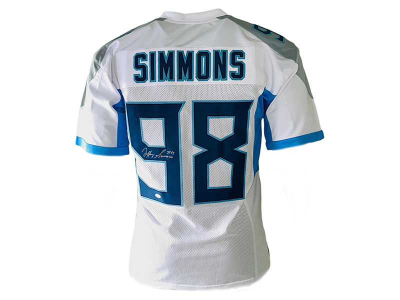 Jeffery Simmons Autographed White Tennessee Pro Style Football Jersey (JSA)