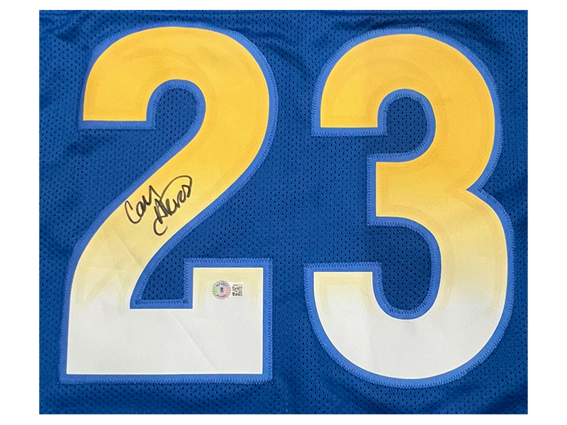 Cam Akers Autographed Los Angeles Blue Football Jersey Beckett