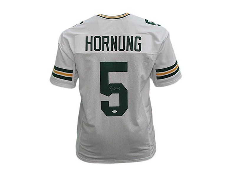 Paul Hornung Autographed Green Bay White Football Jersey (JSA)