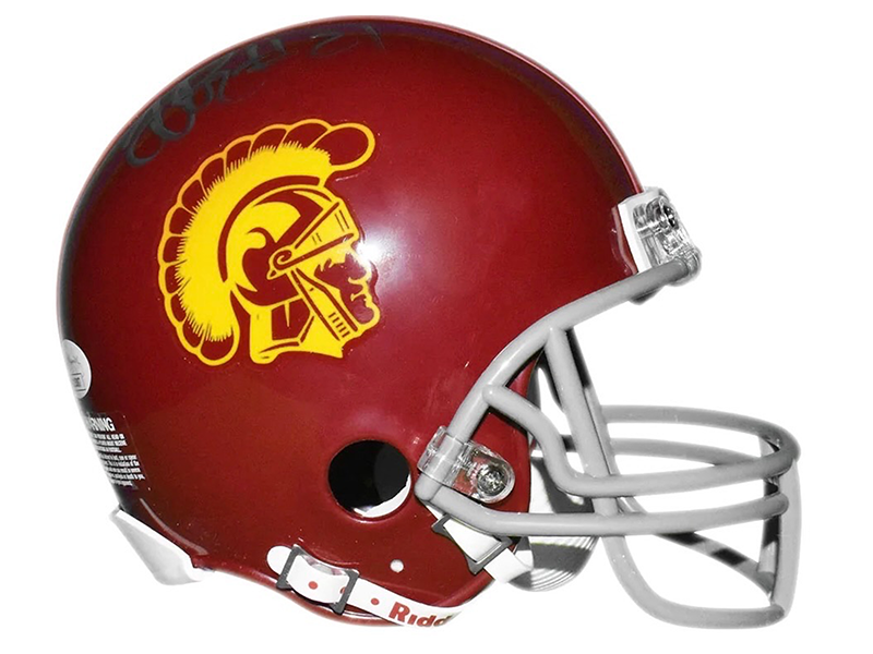 LenDale White Autographed USC Trojans Mini Replica Football Helmet (JSA)