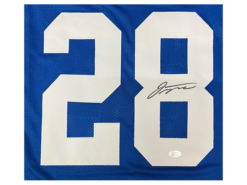 Jonathan Taylor Autographed Pro Style Blue Football Jersey (JSA)