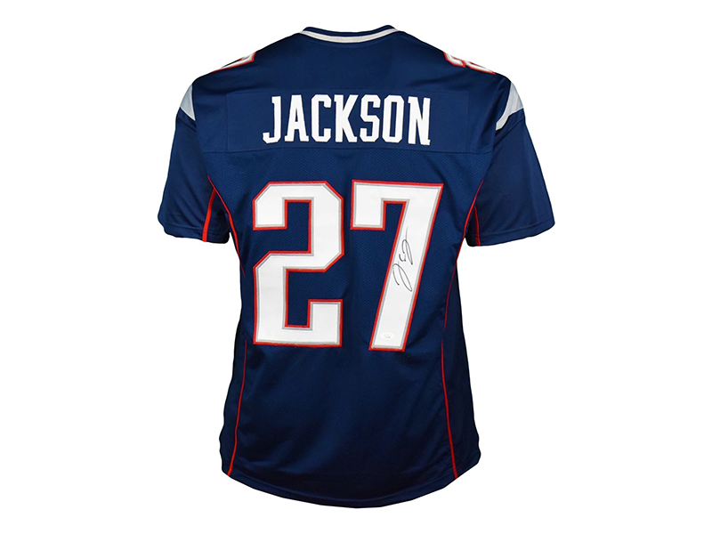 JC Jackson Autographed Blue Pro Style Football Jersey (JSA)