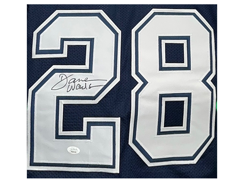 Darren Woodson Autographed Pro Style Blue Dallas Football Jersey JSA