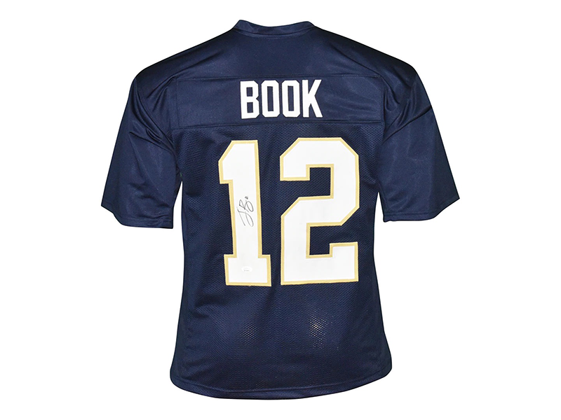 Ian Book Autographed College Blue Football Jersey (JSA)