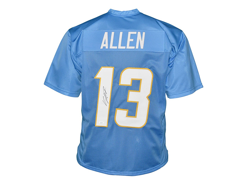 Keenan Allen Autographed Pro Style Powder Blue Football Jersey (JSA)