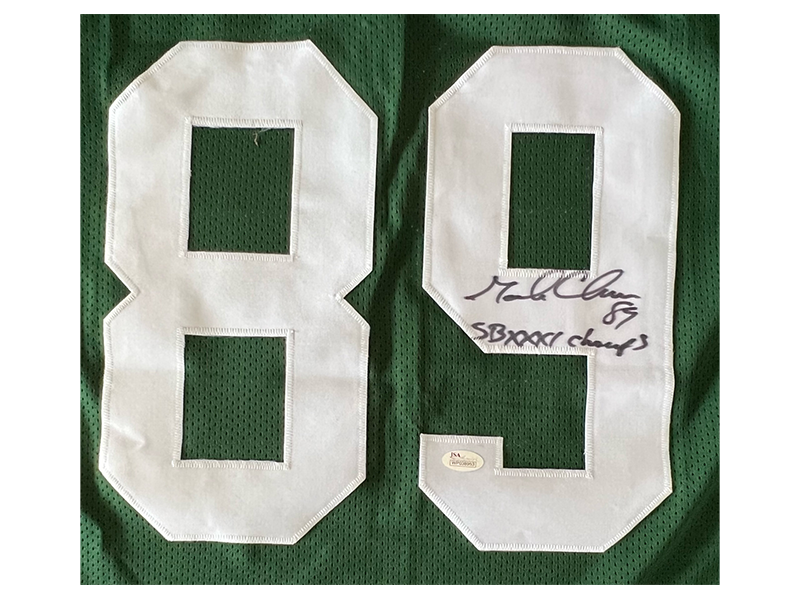 Mark Chmura Autographed Pro Style Green Football Jersey 89 SB XXXII inscription JSA