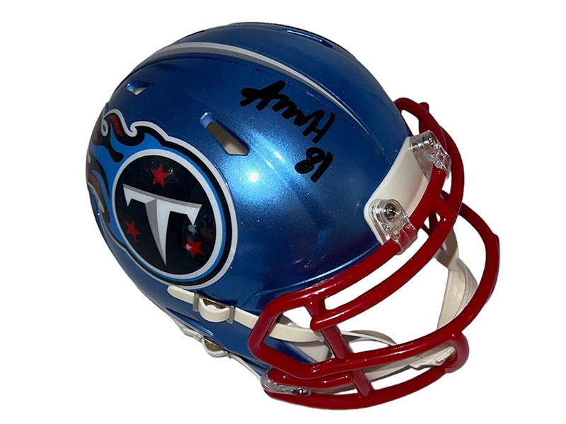 Austin Hooper Autographed Tennessee Titans Flash Mini Helmet (JSA)