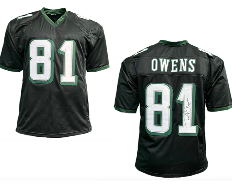 Terrell Owens Autographed Custom Black Football Jersey (JSA)