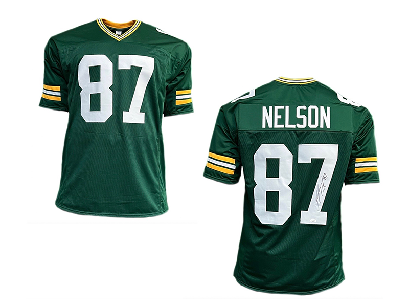 Jordy Nelson Autographed Green Pro Style Football Jersey (JSA)