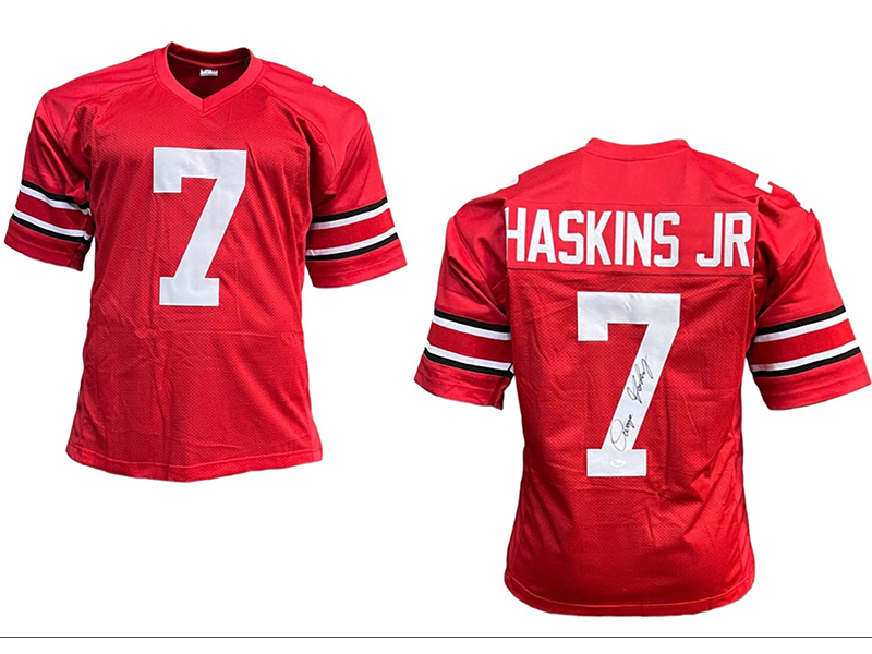 Dwayne Haskins Jr. Autographed Red College Jersey (JSA)