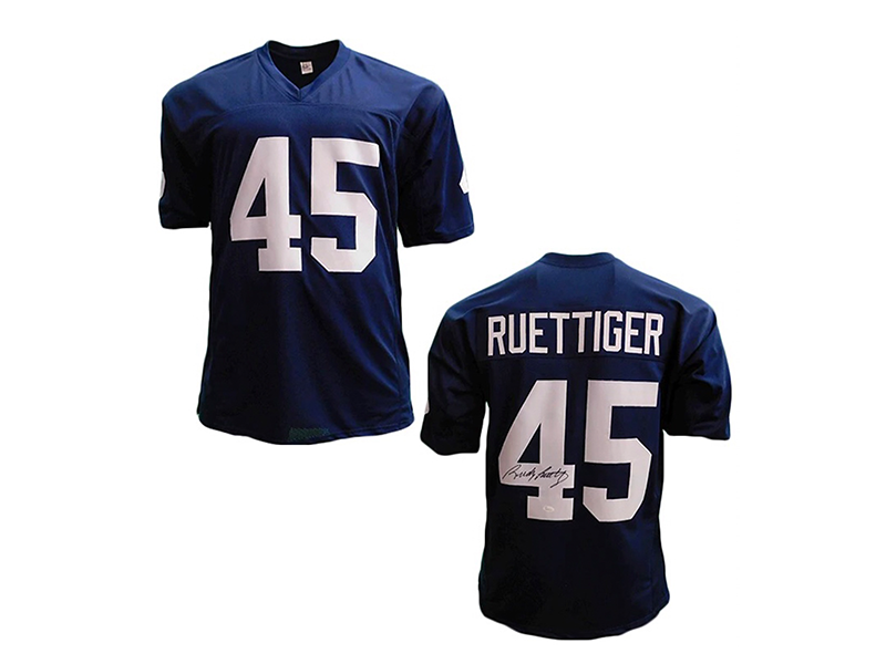 Rudy Ruettiger Autographed Blue Pro Style Football Jersey JSA