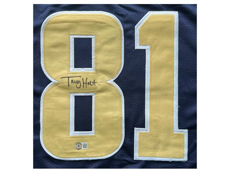 Torry Holt Autographed St Louis Pro Blue Football Jersey (Beckett)
