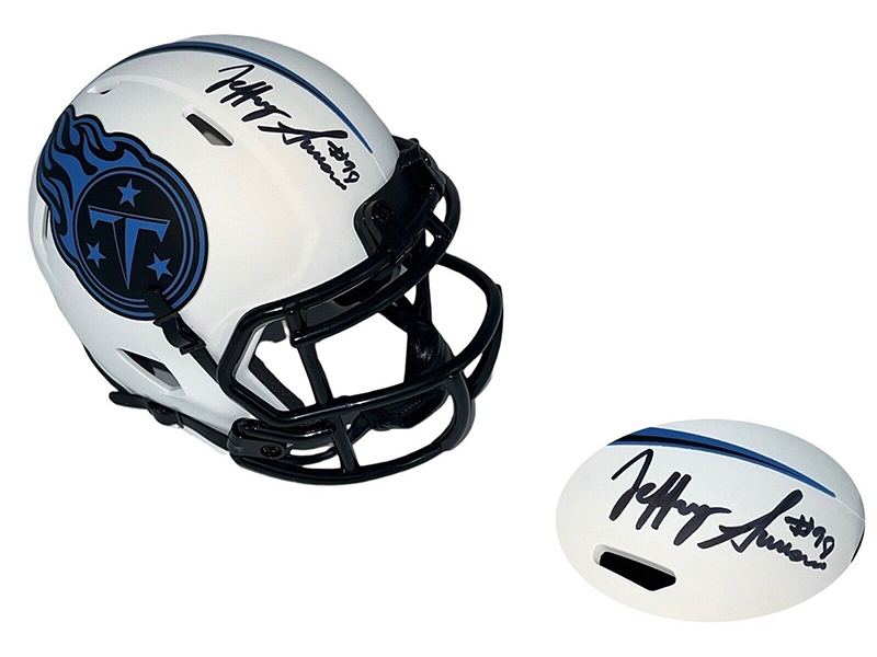 Jeffery Simmons Autographed Tennessee Titans Lunar Mini Helmet (JSA)