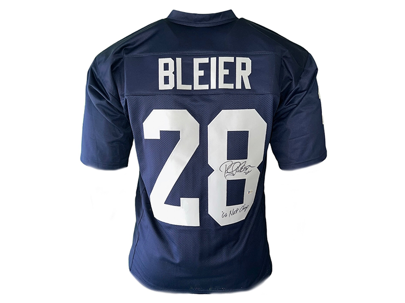 Rocky Bleier Signed 66 Natl Champs Insc College Navy Football Jersey (Beckett)