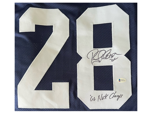 goldenautograph Rocky Bleier Signed 66 Natl Champs Insc College Navy Football Jersey (Beckett)