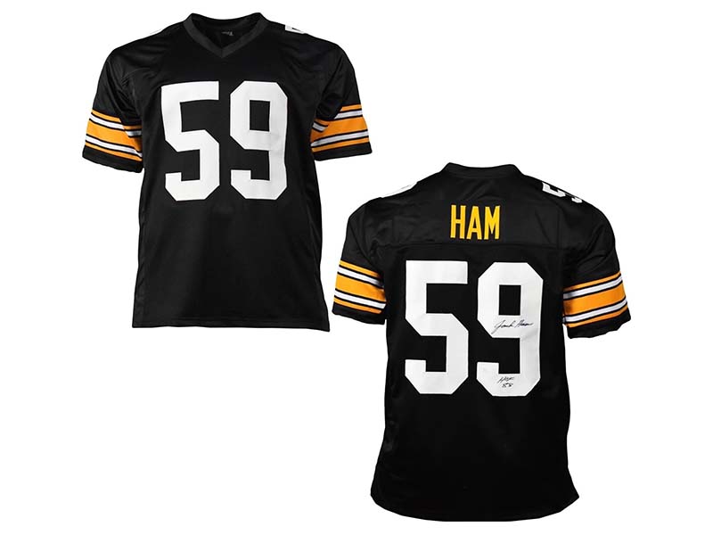 Jack Ham Signed Pittsburgh HOF 88 Black Football Jersey (JSA)