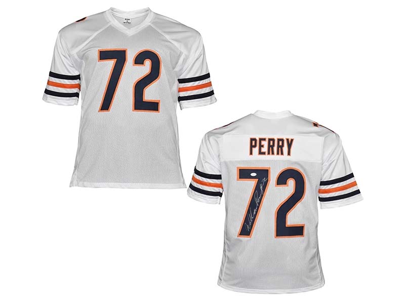 William Perry Autographed Chicago Pro Style White Football Jersey (JSA)