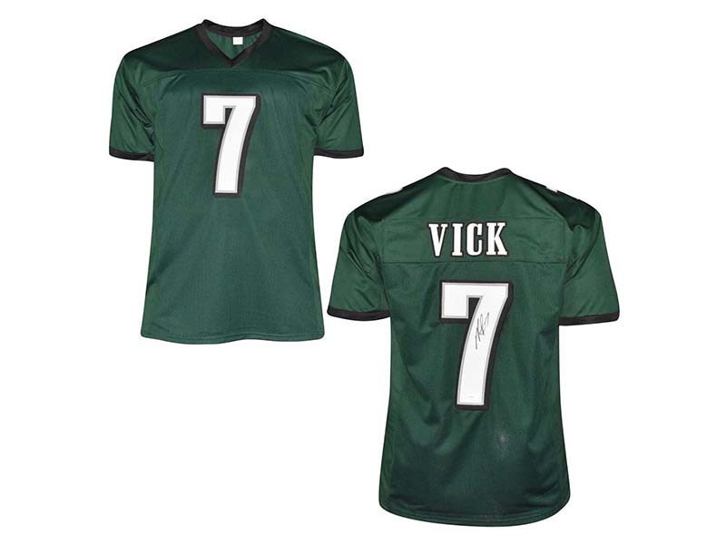 Michael Vick Autographed Philadelphia Pro Style Green Football Jersey (JSA)