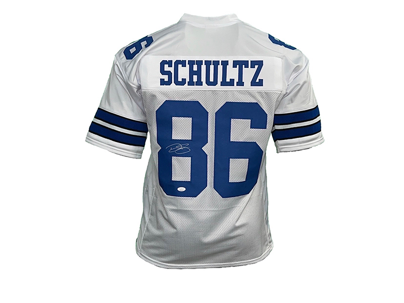 Dalton Schultz Autographed Pro Style White Dallas Football Jersey JSA