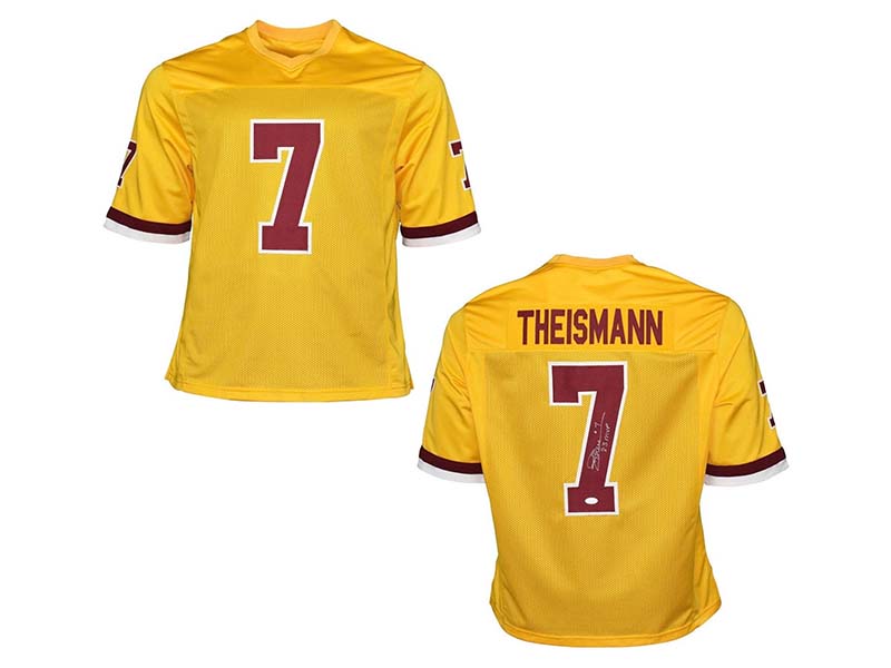 Joe Theismann Autographed 83 MVP Inscription Washington Yellow Football Jersey (JSA)