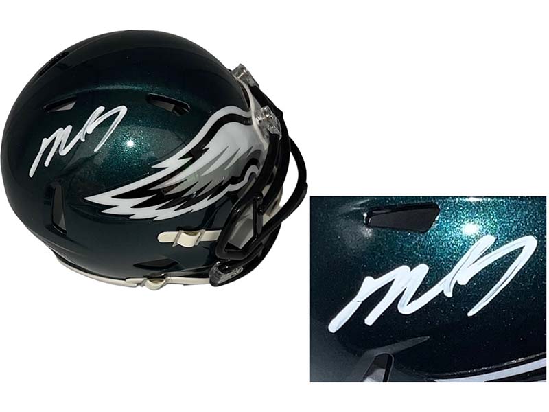 Michael Vick￼ Philadelphia Eagles Autographed Signed Speed Mini Helmet ( JSA )