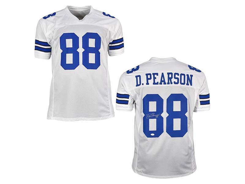 Drew Pearson Autographed Pro Style White Football Jersey (JSA)