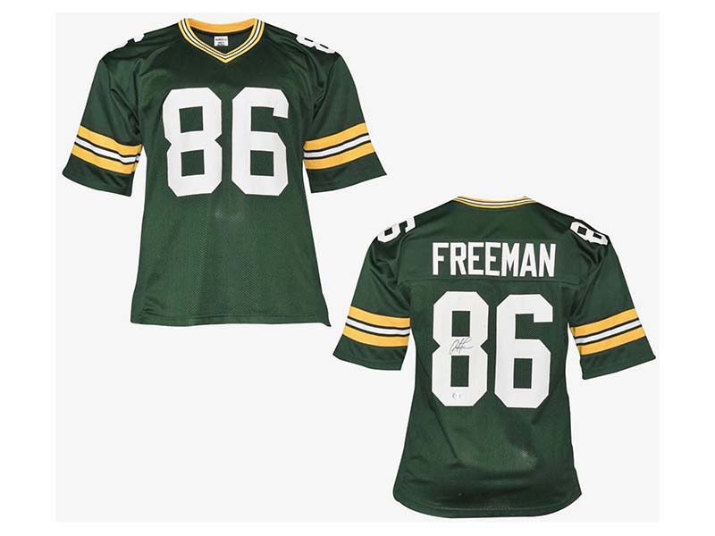 Antonio Freeman Autographed Green Bay Green Football Jersey (Beckett)