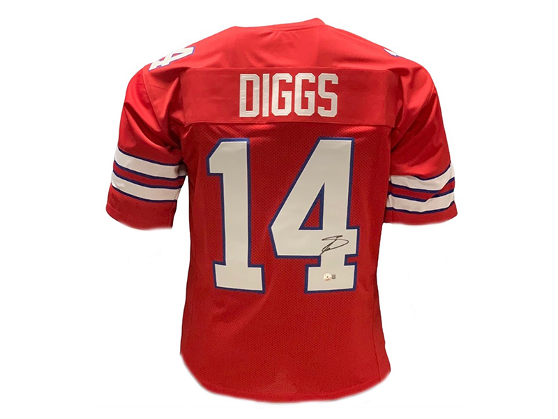 Stefon Diggs Autographed Pro Style Red Football Jersey (Beckett)