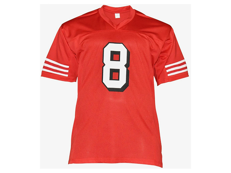 Steve Young Autographed San Fransisco Red Stats Football Jersey (JSA)