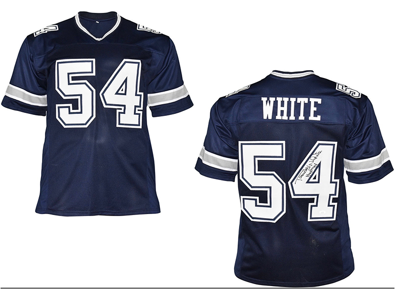 Randy White Autographed HOF 94 Inscription Dallas Pro Style Blue Football Jersey JSA