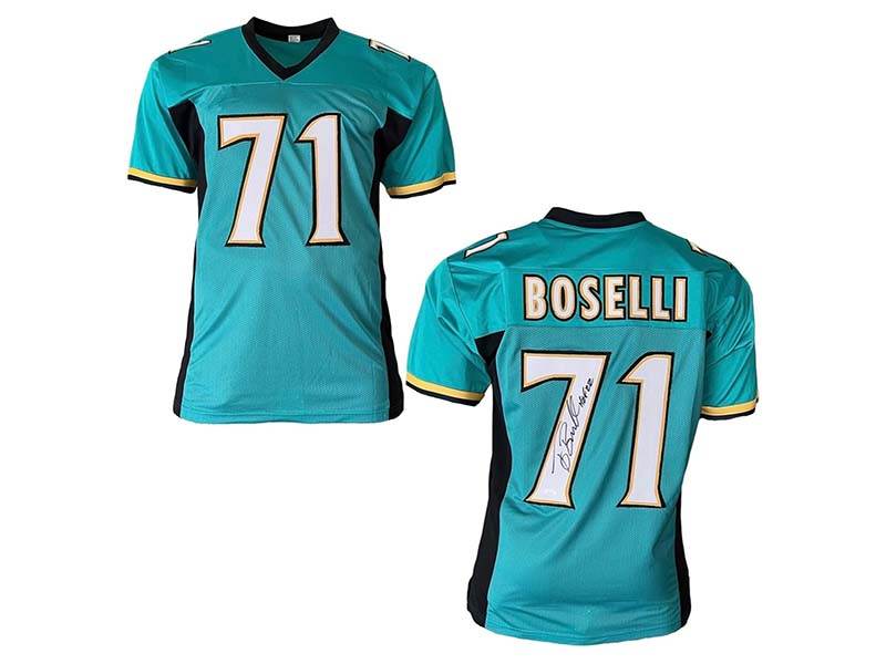 Tony Boselli Autographed Pro Style Teal Football Jersey JSA