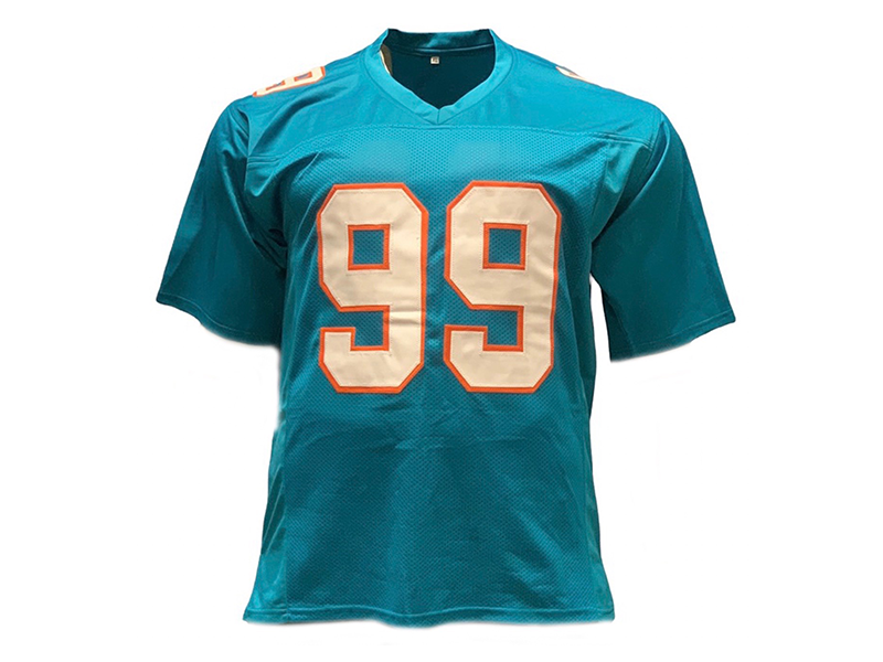 Jason Taylor Autographed Miami Aqua Football Jersey (JSA)