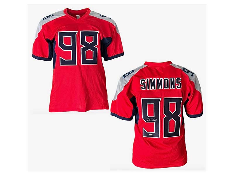 Jeffery Simmons Autographed Blue Tennessee Pro Style Football Jersey (JSA)