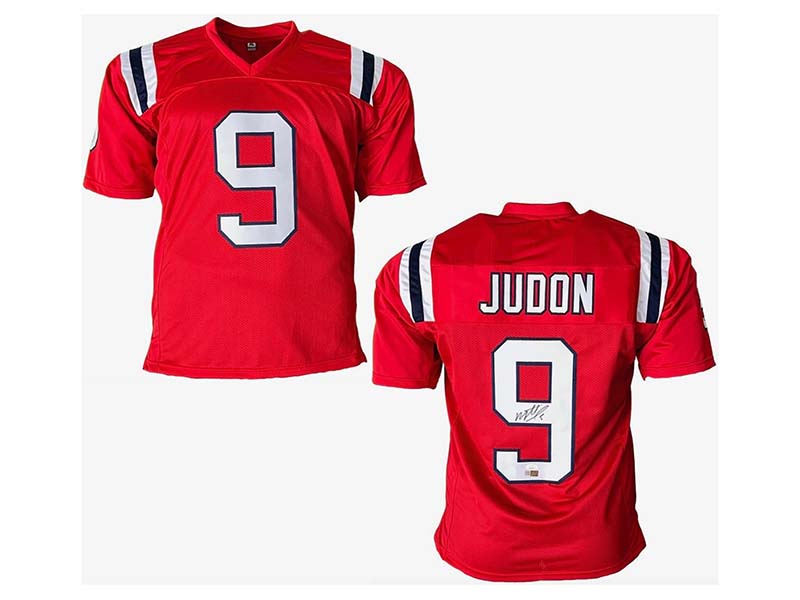 Matthew Judon Autographed Pro Style Red Football Jersey JSA