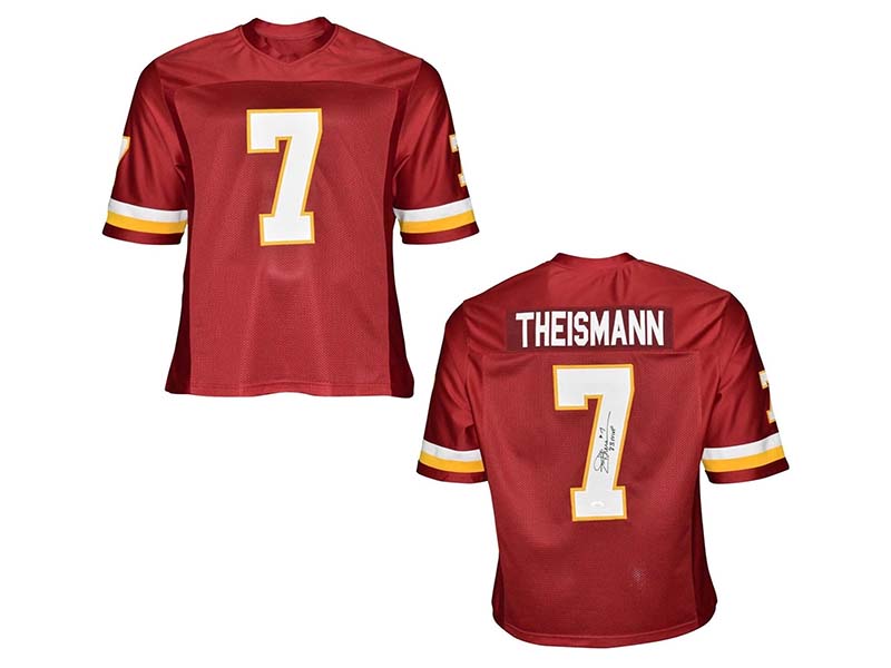 Joe Theismann Autographed 83 MVP Inscription Washington Red Football Jersey (JSA)
