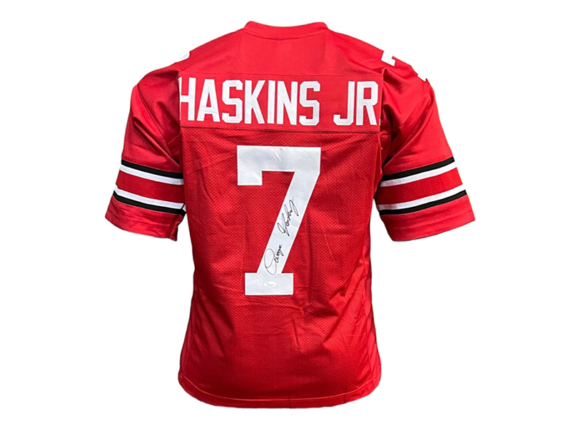 Dwayne Haskins Jr. Autographed Red College Jersey (JSA)