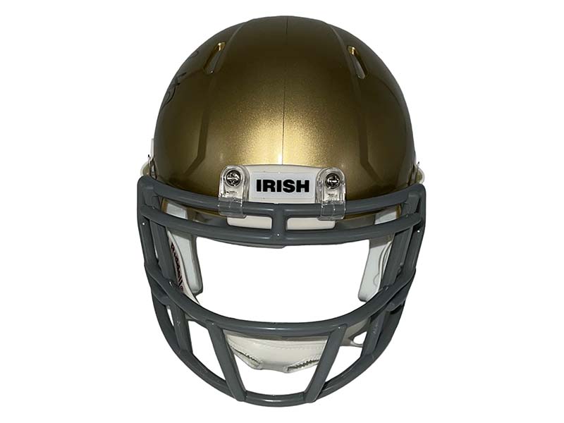 Rudy Ruettiger Autographed Notre Dame Fighting Irish Speed Mini Replica Football Helmet (JSA)