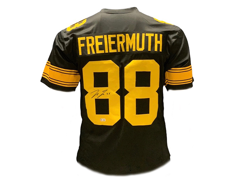 Pat Freiermuth Autographed Pittsburgh  Color Rush Football Jersey (Beckett)