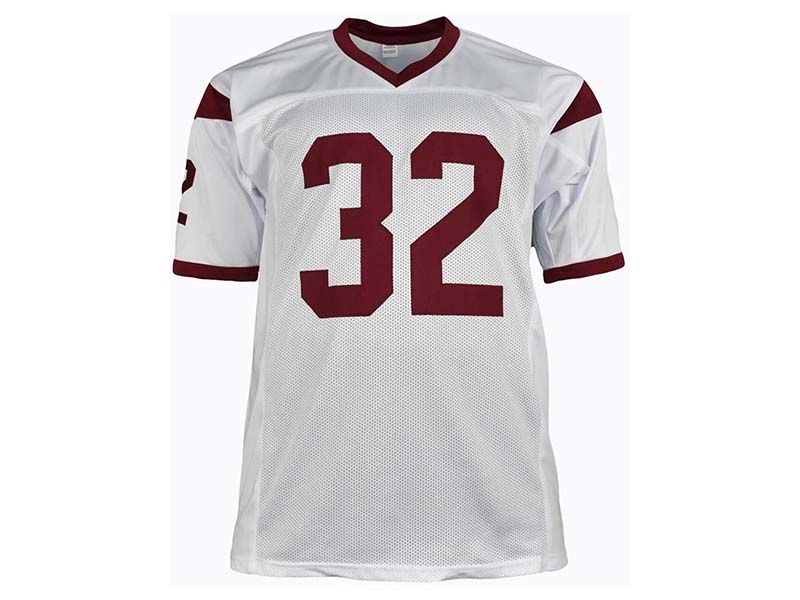 OJ Simpson Autographed College-Edition White Football Jersey (JSA)