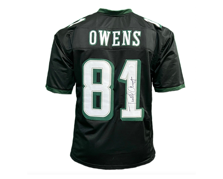 Terrell Owens Autographed Custom Black Football Jersey (JSA)