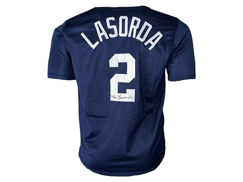 Tommy Lasorda Autographed Team USA Blue Baseball Jersey (JSA)