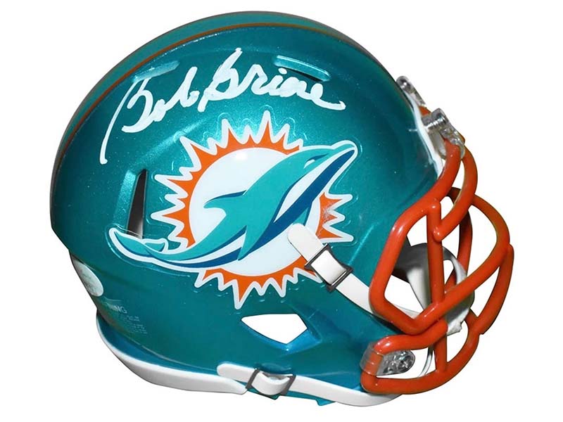 Bob Griese Autographed Miami Dolphins Flash Mini Replica Football Helmet (JSA)