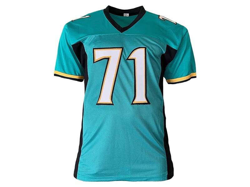 Tony Boselli Autographed Pro Style Teal Football Jersey JSA