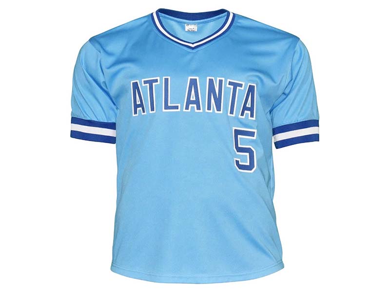 Tom Glavine Autographed Atlanta Pro StyleWhite Stats Baseball Jersey (JSA)