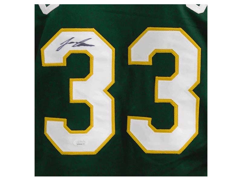 Jose Canseco Autographed Oakland Green/Yellow Baseball Jersey (JSA)