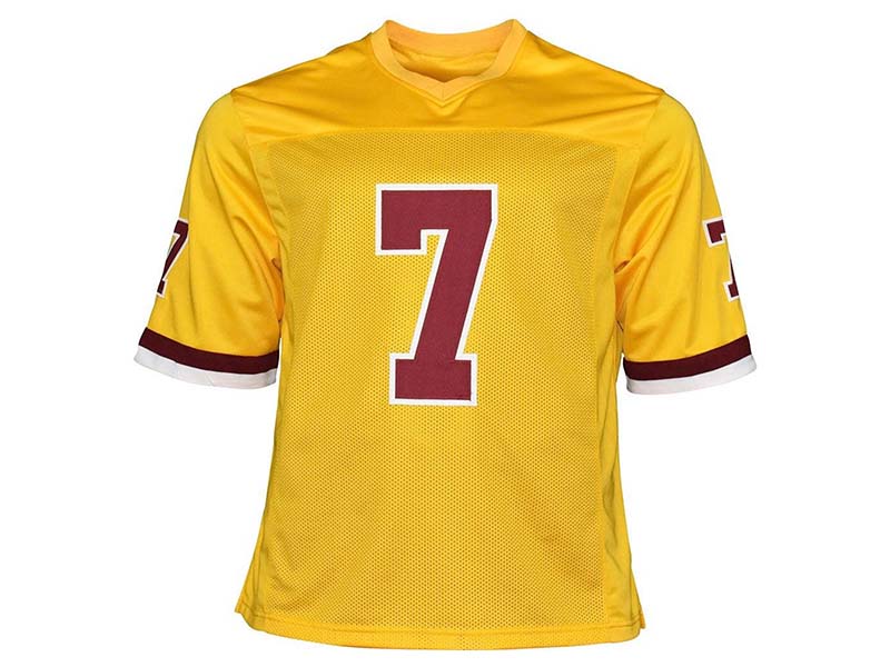 Joe Theismann Autographed 83 MVP Inscription Washington Yellow Football Jersey (JSA)