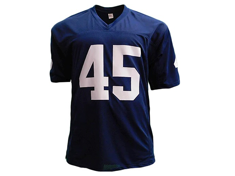 Rudy Ruettiger Autographed Blue Pro Style Football Jersey JSA